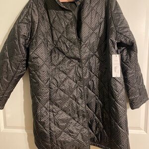 Liz Claiborne Geometric Black Puffer Jacket
